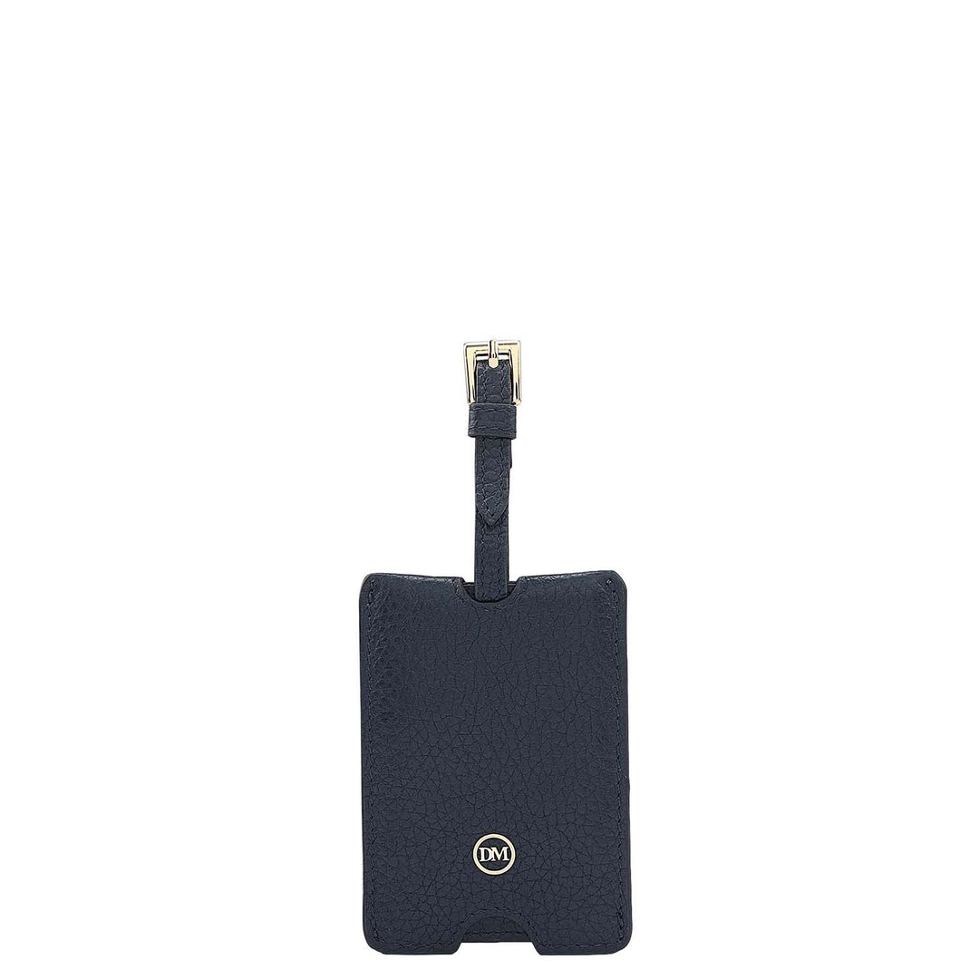 Wax Leather Luggage Tag - Navy