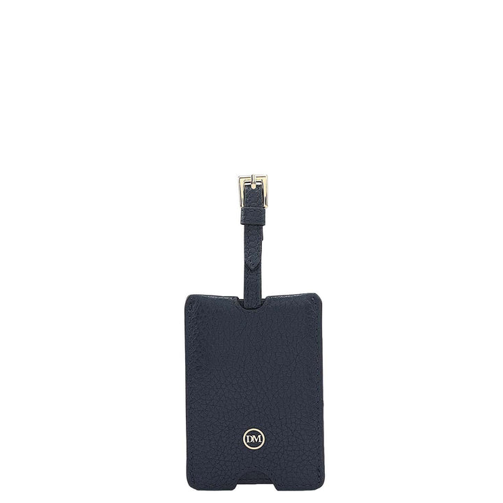 Wax Leather Luggage Tag - Navy