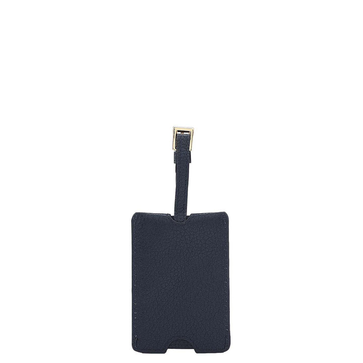 Wax Leather Luggage Tag - Navy
