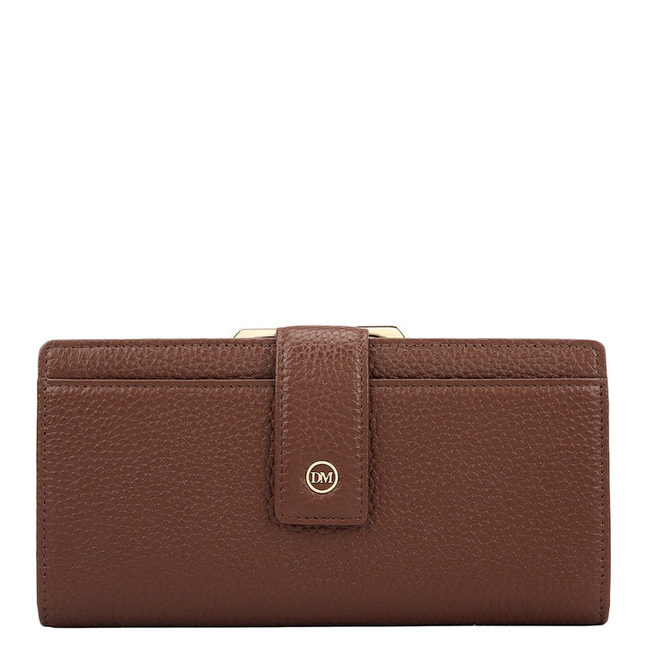 Wax Leather Ladies Wallet - Espresso