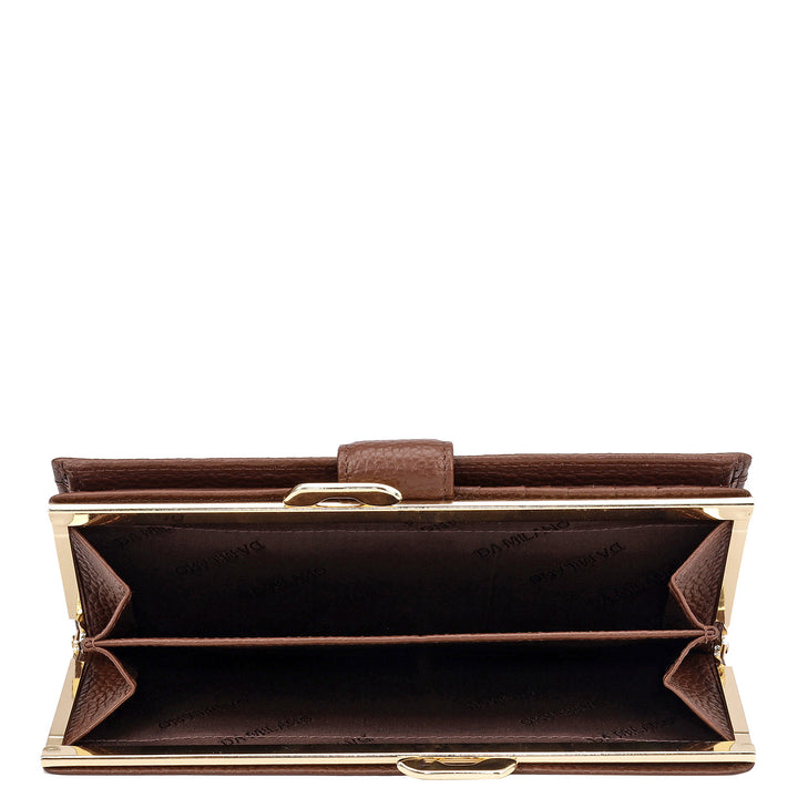 Wax Leather Ladies Wallet - Espresso