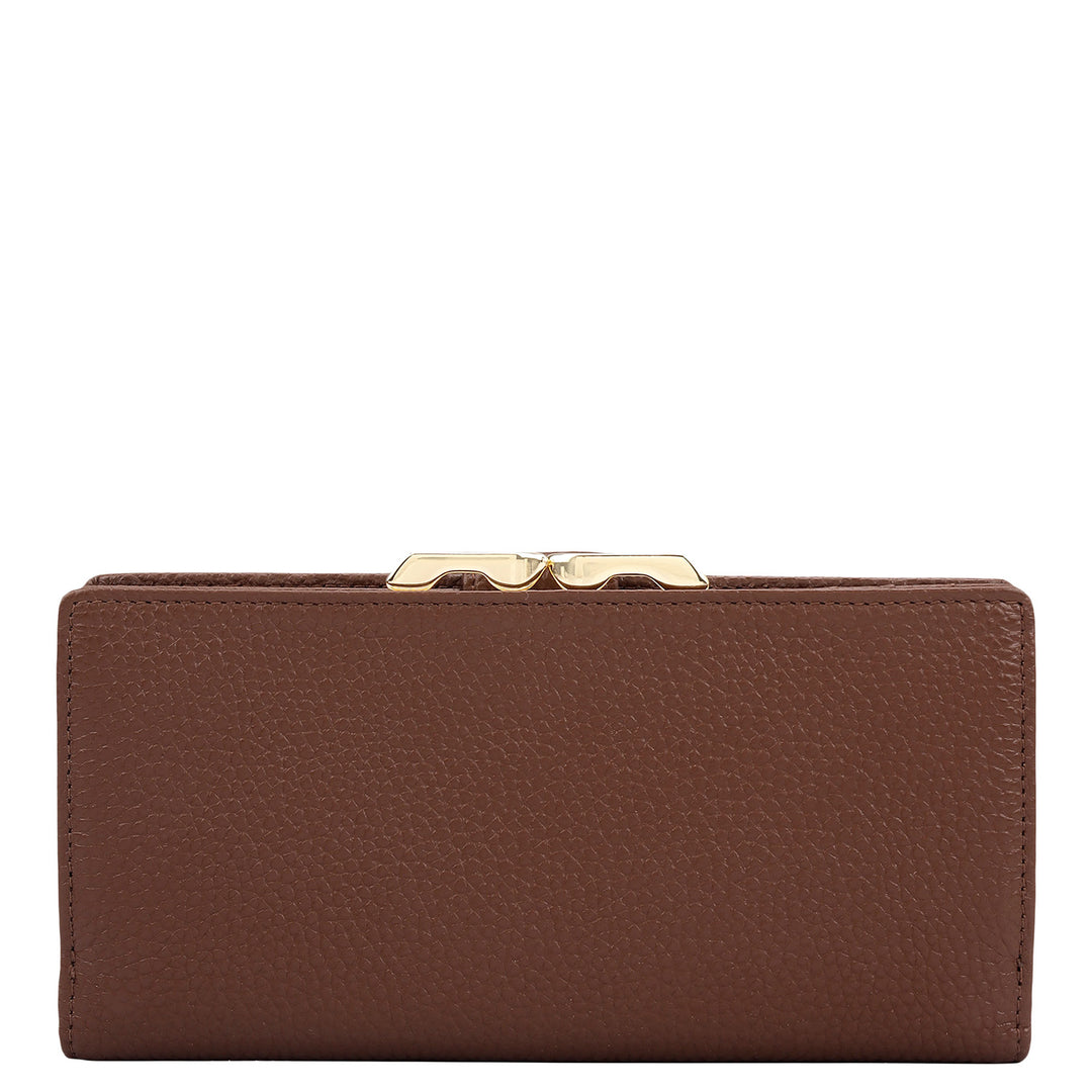 Wax Leather Ladies Wallet - Espresso