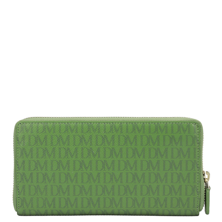 Monogram Leather Ladies Wallet - Kiwi
