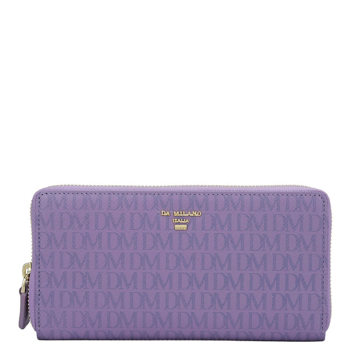 Monogram Leather Ladies Wallet - Purple Haze