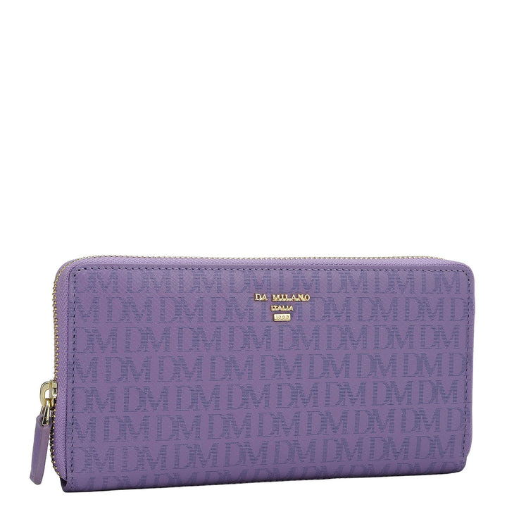 Monogram Leather Ladies Wallet - Purple Haze