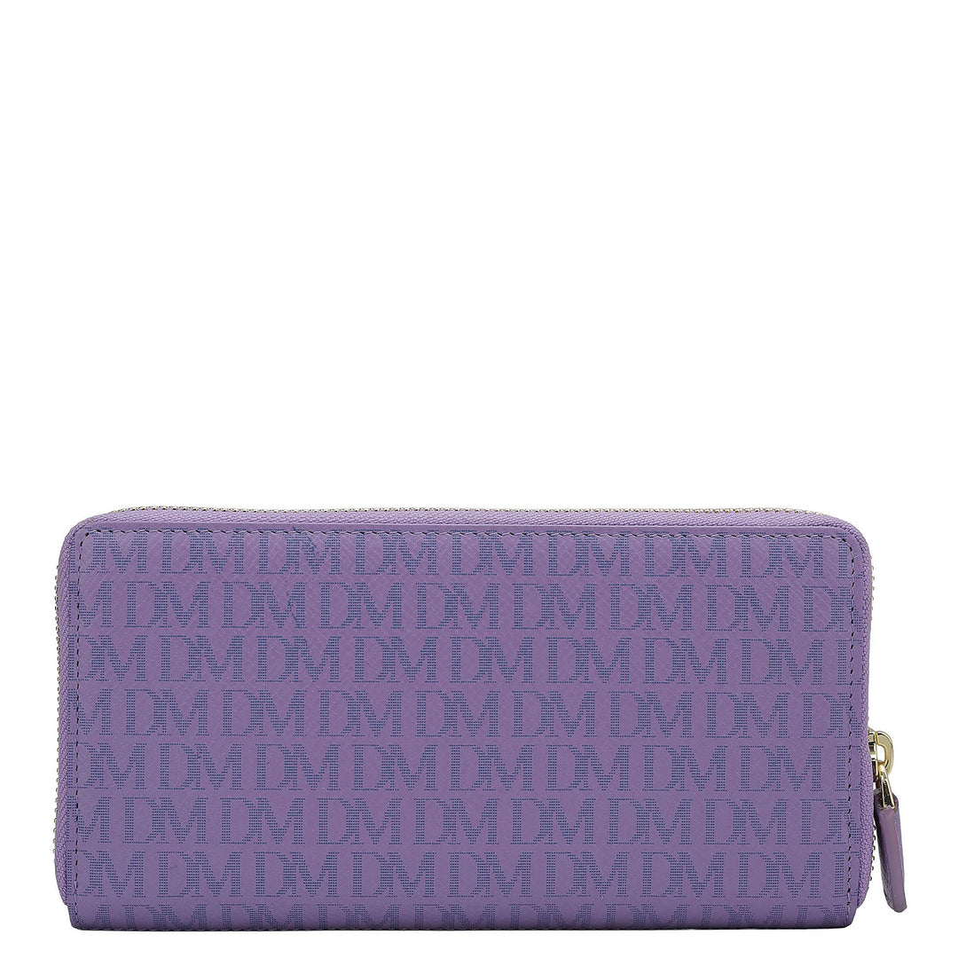 Monogram Leather Ladies Wallet - Purple Haze