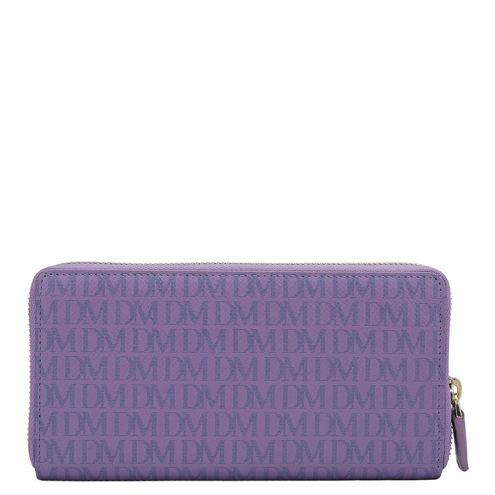 Monogram Leather Ladies Wallet - Purple Haze