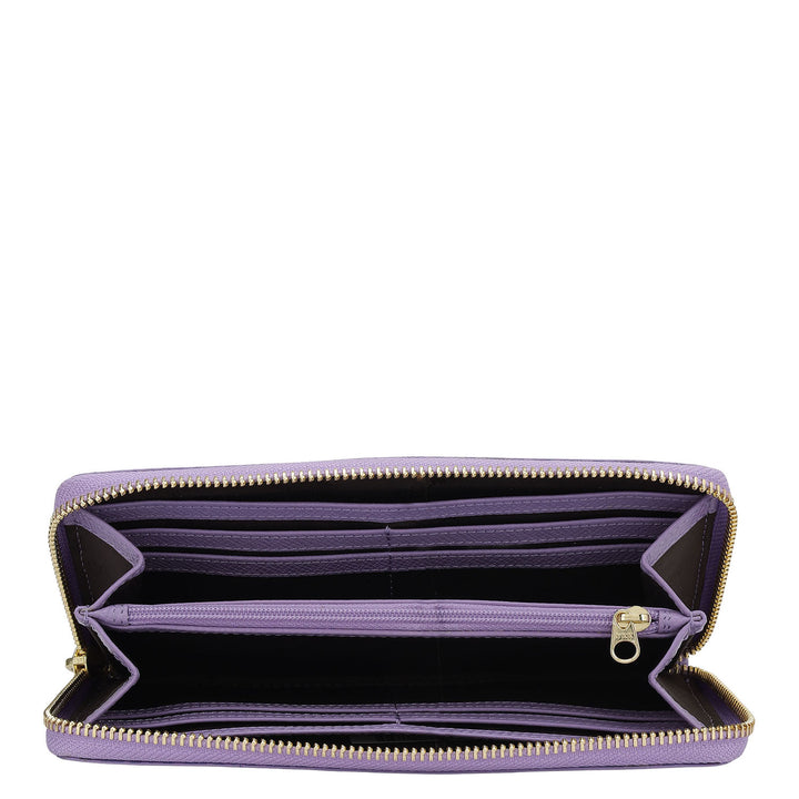 Monogram Leather Ladies Wallet - Purple Haze
