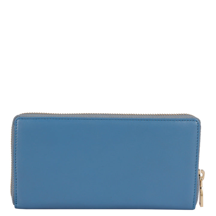 Plain Leather Ladies Wallet - Blue