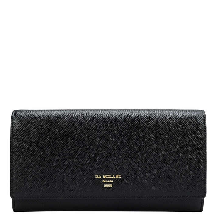 Franzy Leather Ladies Wallet - Black
