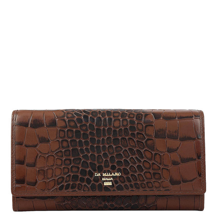 Croco Leather Ladies Wallet - Date