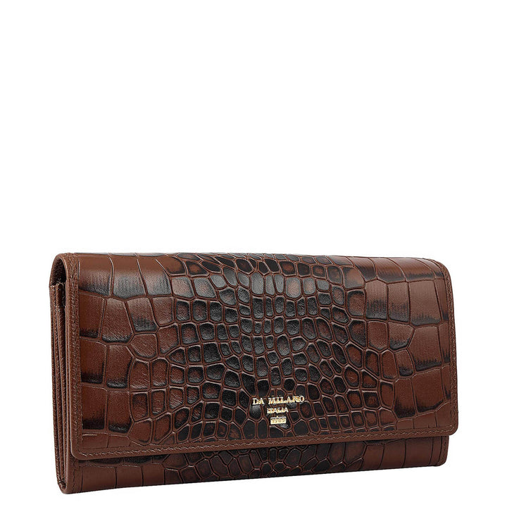 Croco Leather Ladies Wallet - Date