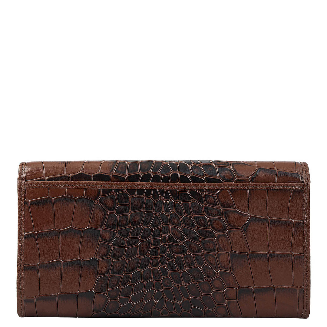 Croco Leather Ladies Wallet - Date