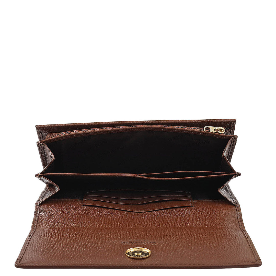 Croco Leather Ladies Wallet - Date