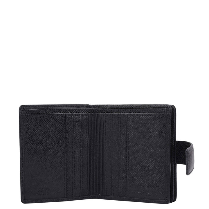 Monogram Leather Ladies Wallet - Black