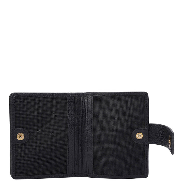 Monogram Leather Ladies Wallet - Black