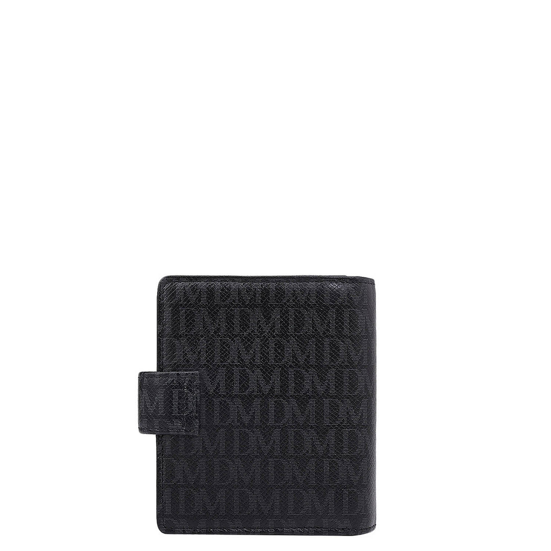 Monogram Leather Ladies Wallet - Black