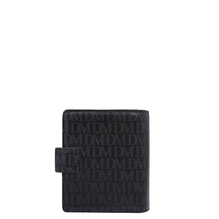 Monogram Leather Ladies Wallet - Black