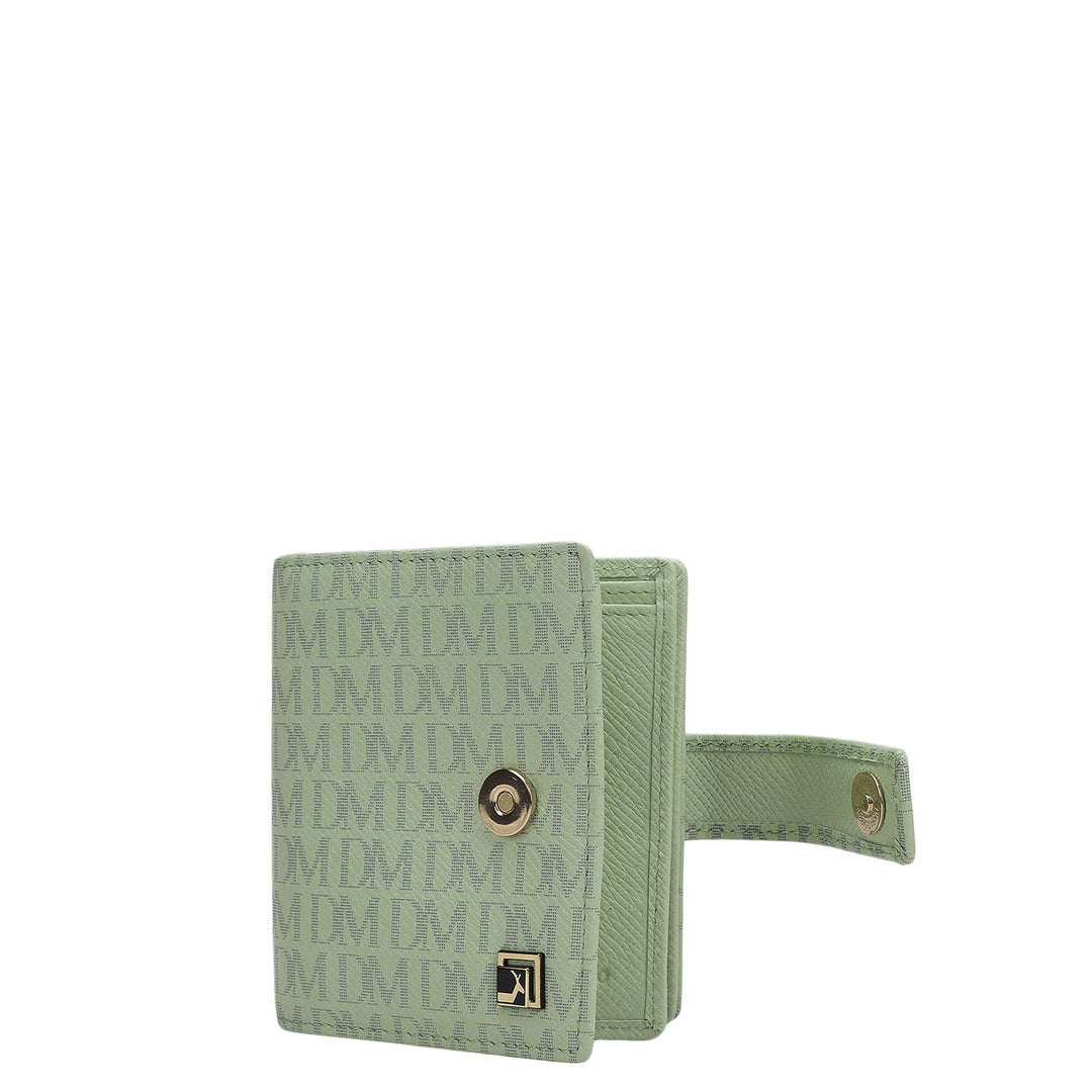 Monogram Leather Ladies Wallet - Mint