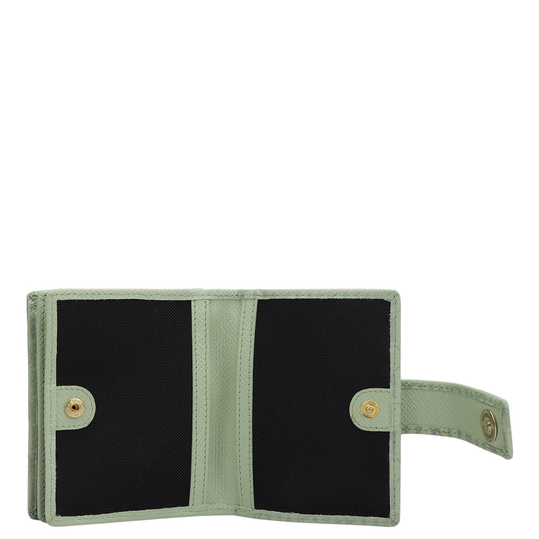 Monogram Leather Ladies Wallet - Mint