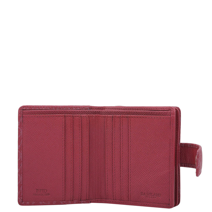 Monogram Leather Ladies Wallet - Plumberry