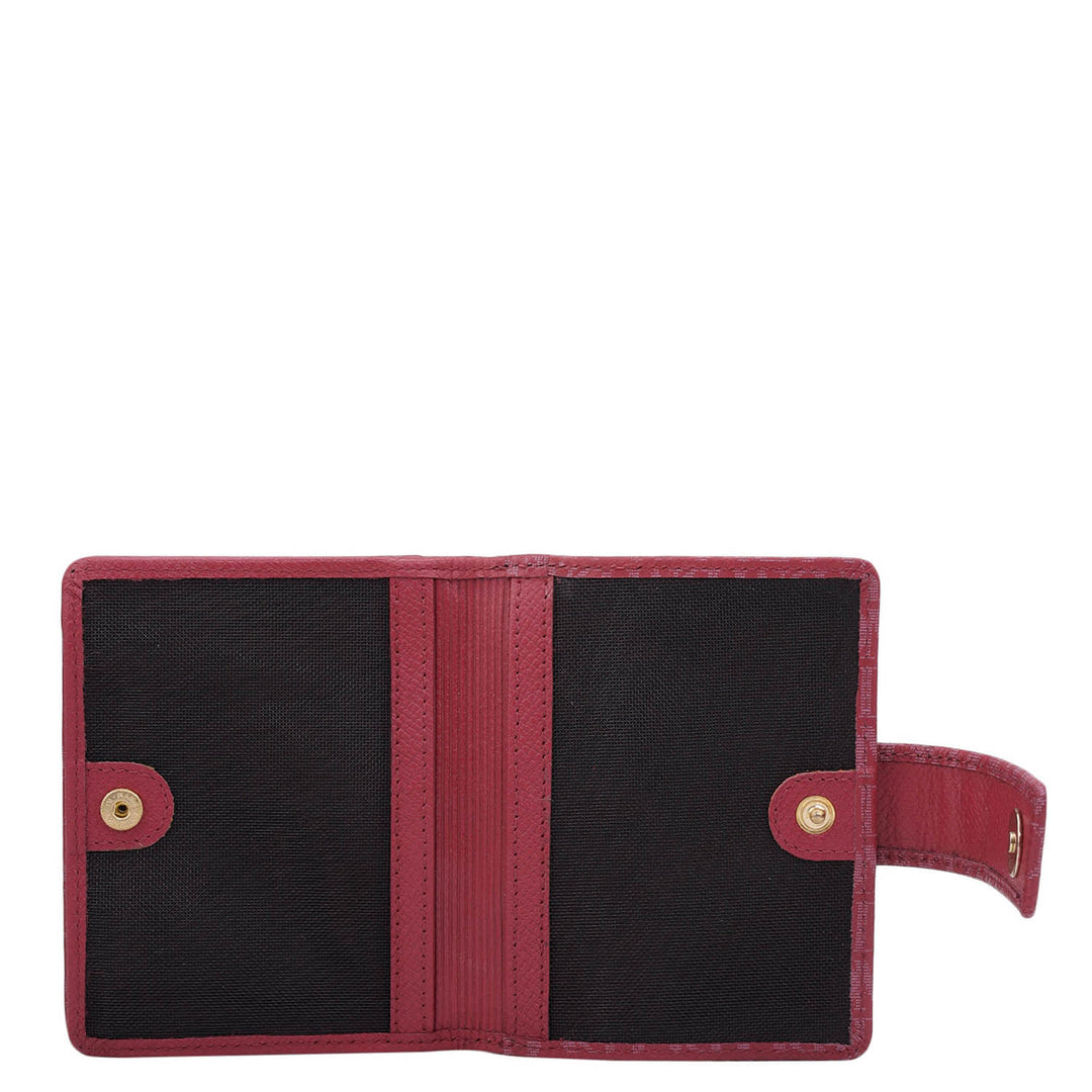 Monogram Leather Ladies Wallet - Plumberry