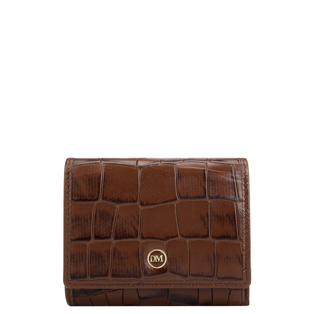 Croco Leather Ladies Wallet - Date