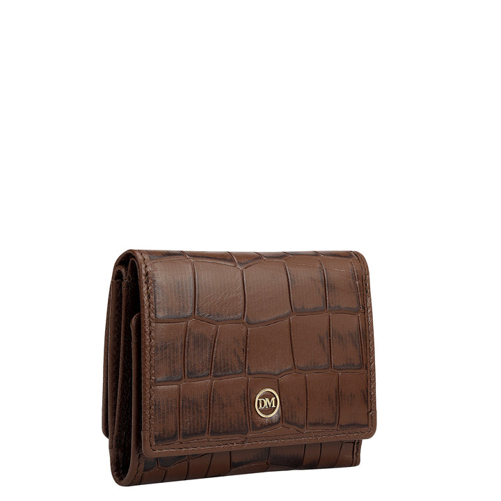 Croco Leather Ladies Wallet - Date