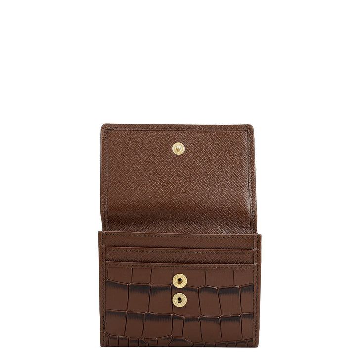 Croco Leather Ladies Wallet - Date