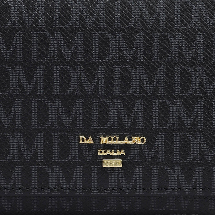 Monogram Leather Ladies Wallet - Black