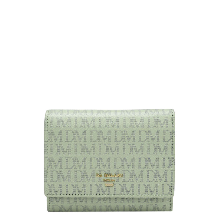 Monogram Leather Ladies Wallet - Mint