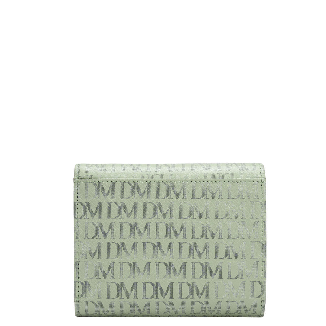 Monogram Leather Ladies Wallet - Mint