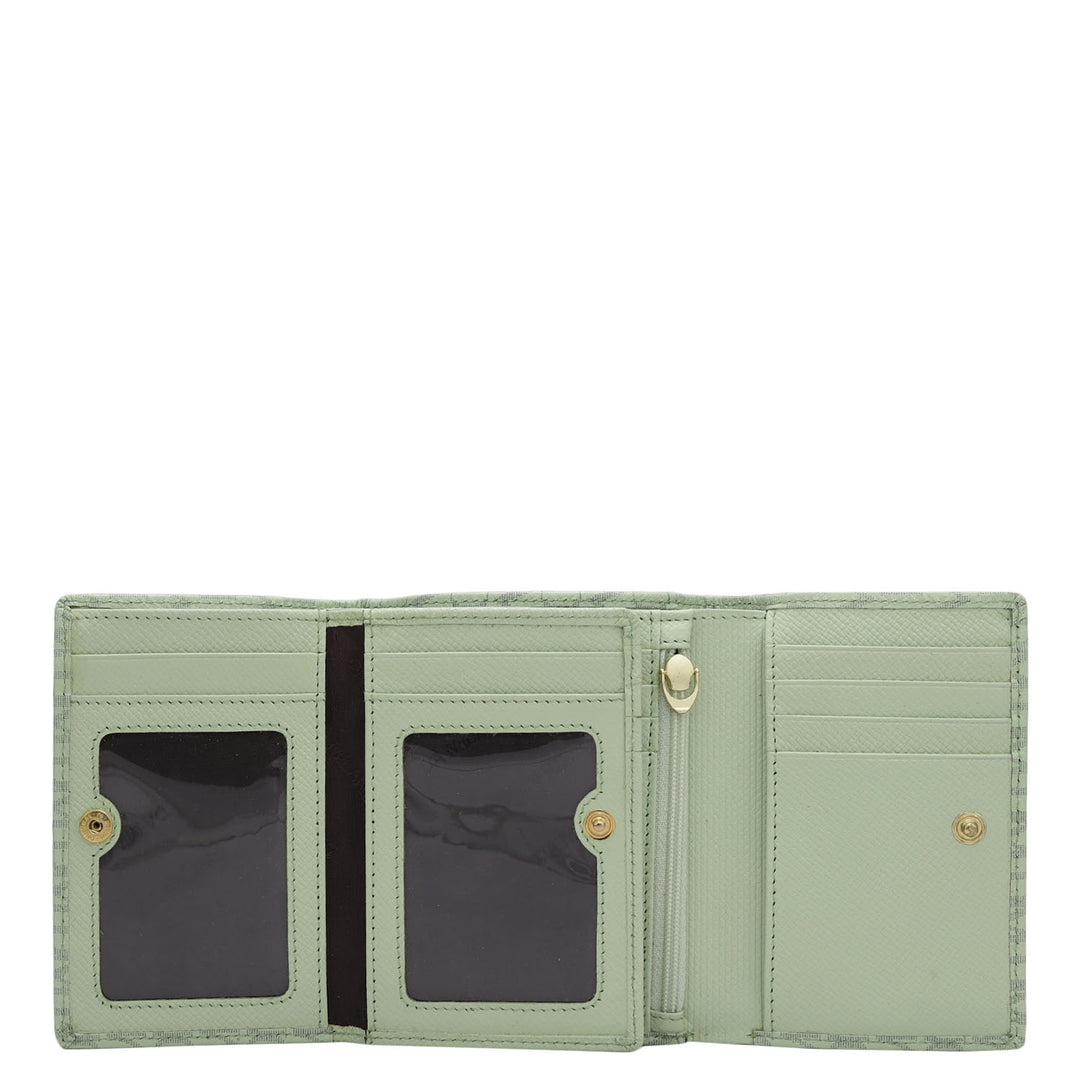 Monogram Leather Ladies Wallet - Mint