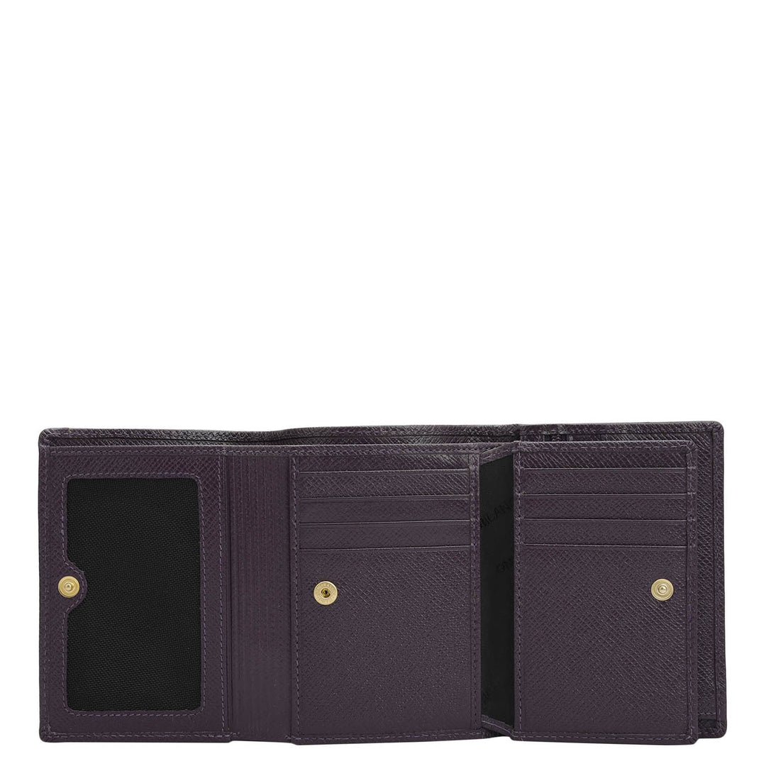 Croco Leather Ladies Wallet - Grapevine