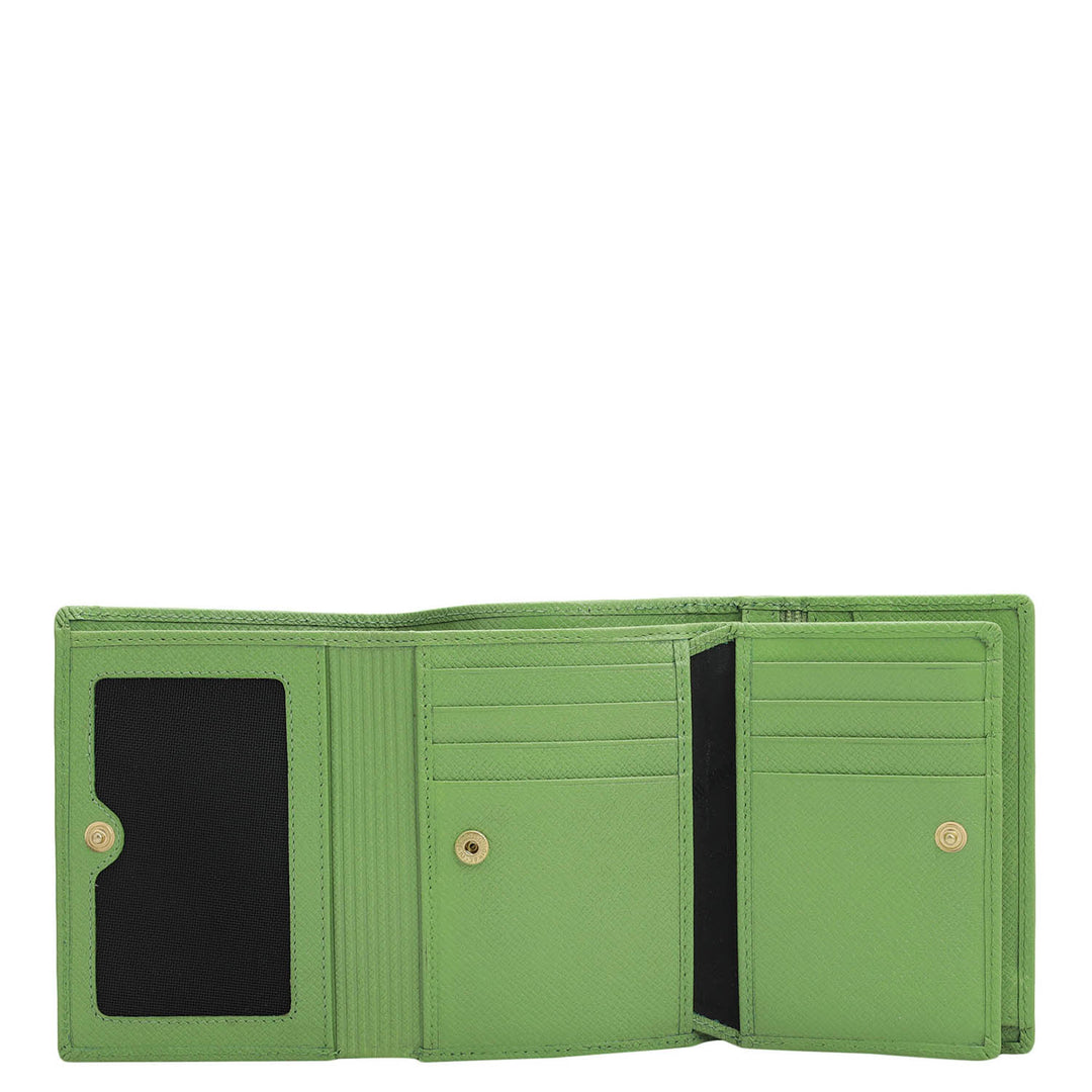 Croco Leather Ladies Wallet - Kiwi