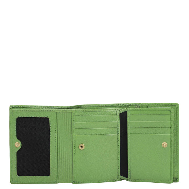 Croco Leather Ladies Wallet - Kiwi