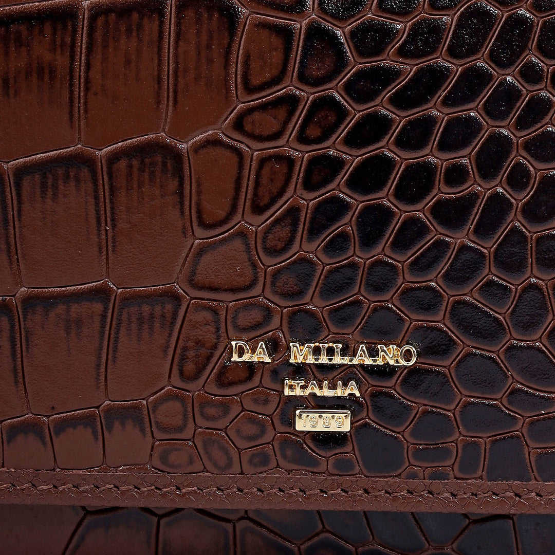 Croco Leather Ladies Wallet - Date