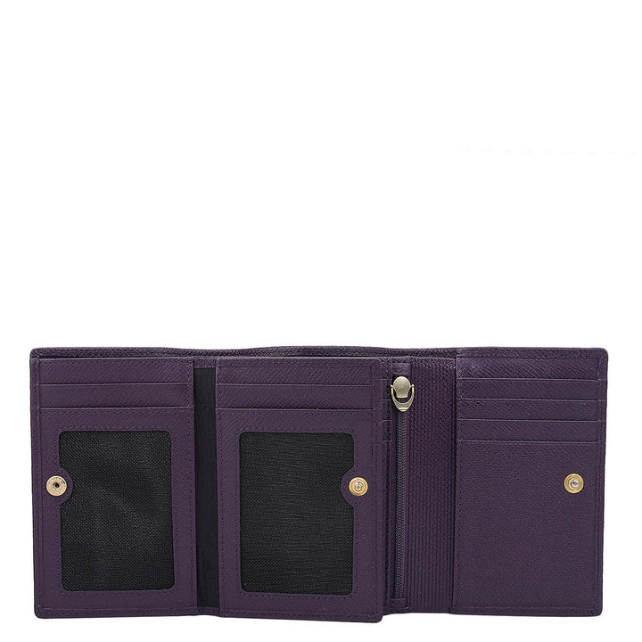 Croco Leather Ladies Wallet - Grapevine