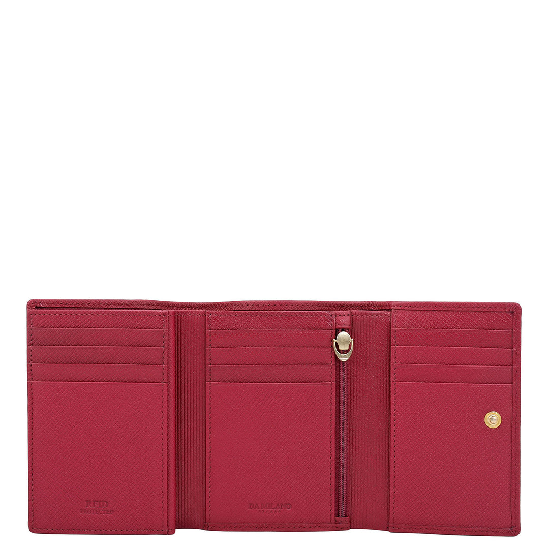 Croco Leather Ladies Wallet - Plumberry