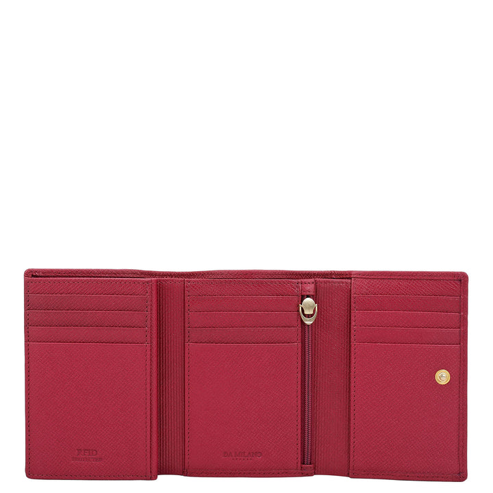 Croco Leather Ladies Wallet - Plumberry