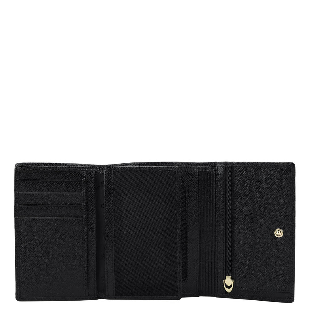 Franzy Leather Ladies Wallet - Black
