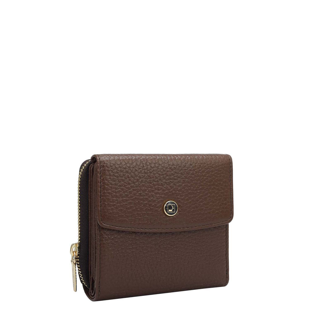 Wax Leather Ladies Wallet - Espresso