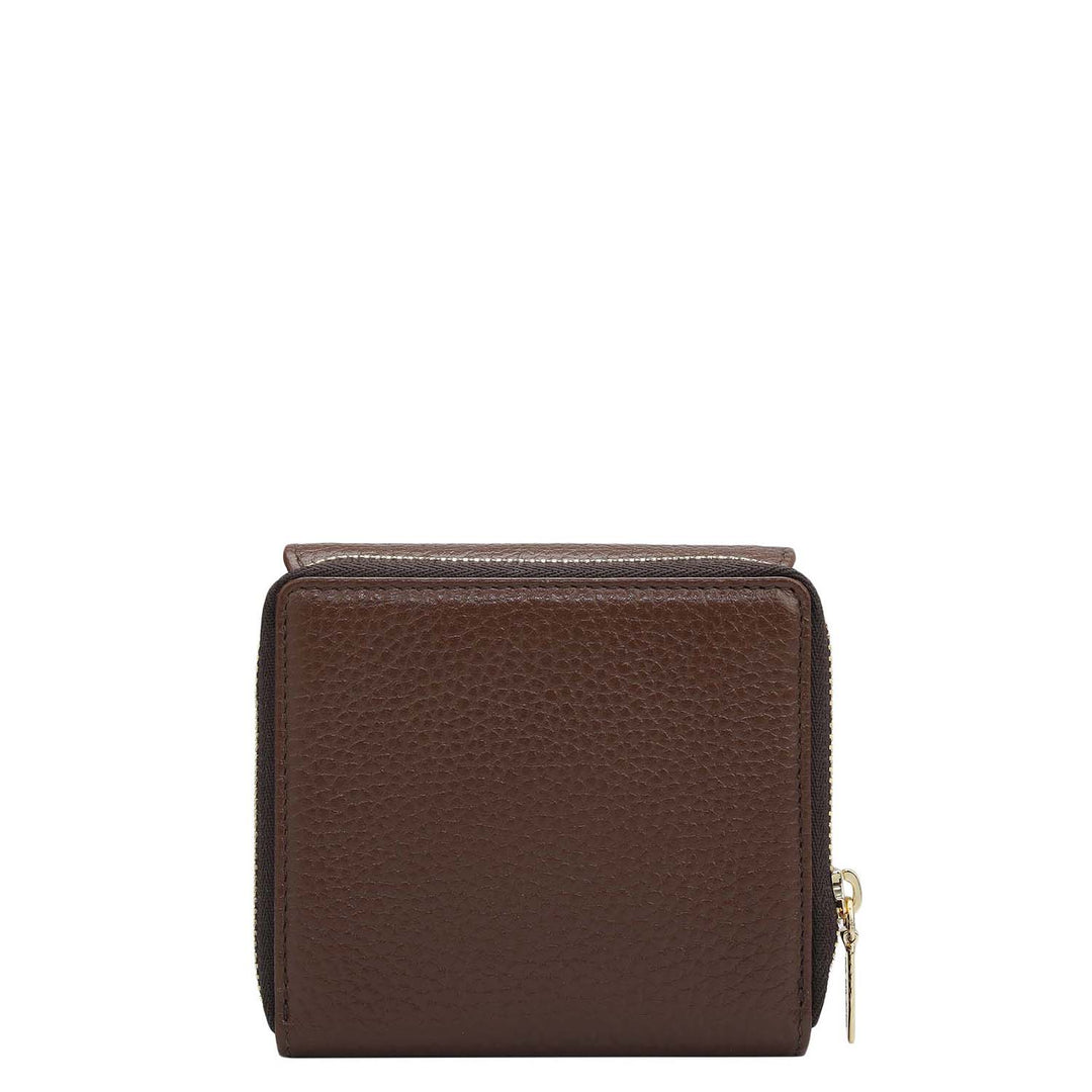 Wax Leather Ladies Wallet - Espresso