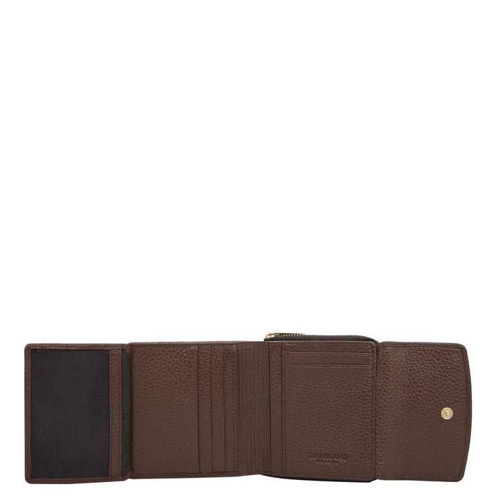 Wax Leather Ladies Wallet - Espresso