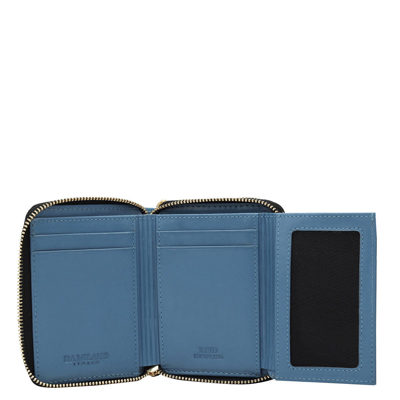 Ostrich Leather Ladies Wallet - Imp & Blue