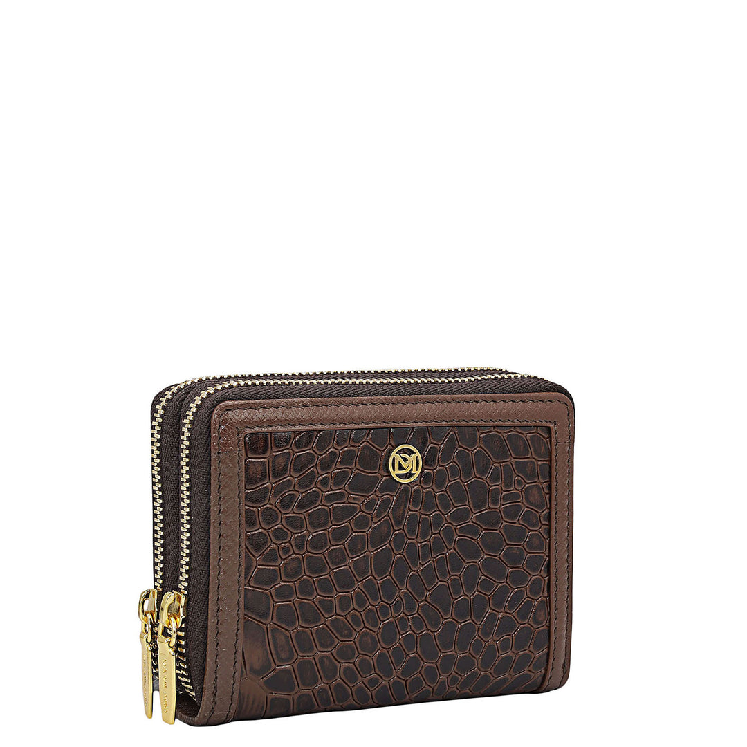 Croco Leather Ladies Wallet - Date