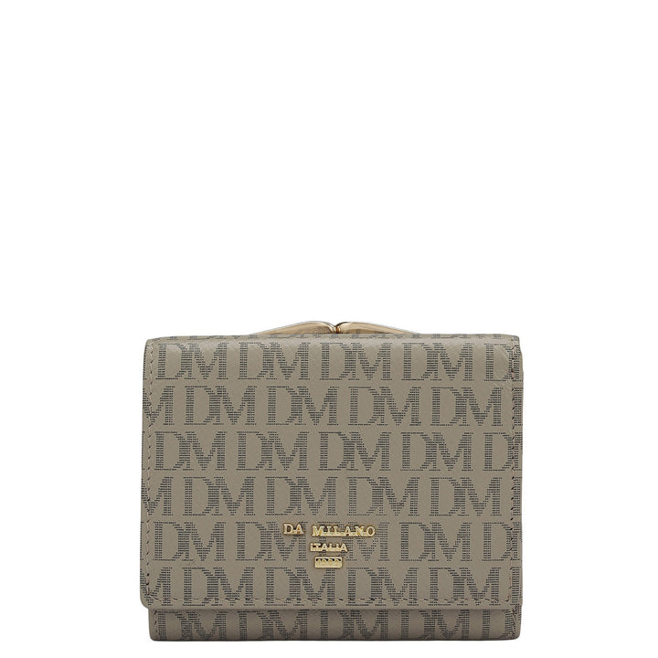Monogram Leather Ladies Wallet - Chalk