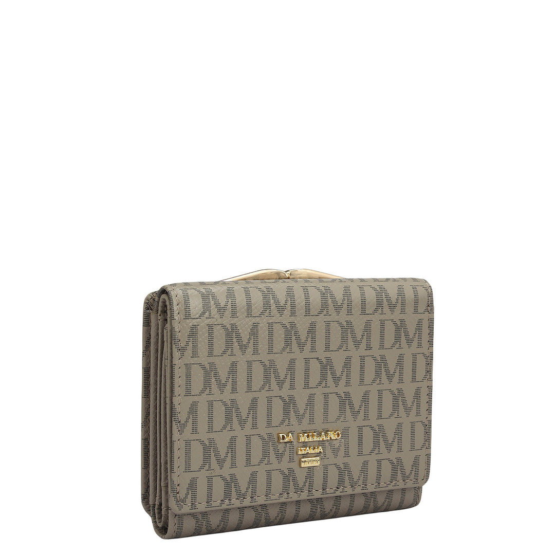 Monogram Leather Ladies Wallet - Chalk
