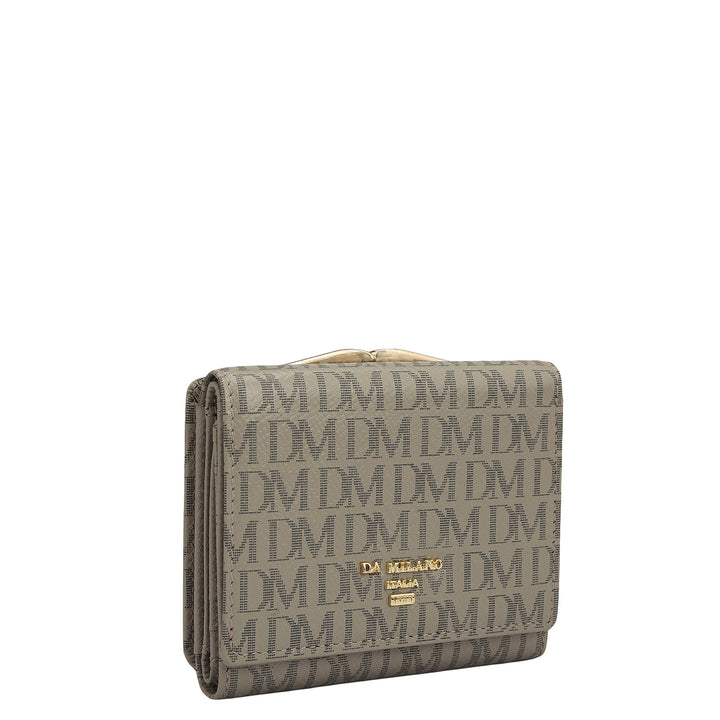 Monogram Leather Ladies Wallet - Chalk