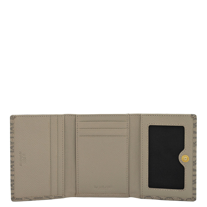 Monogram Leather Ladies Wallet - Chalk